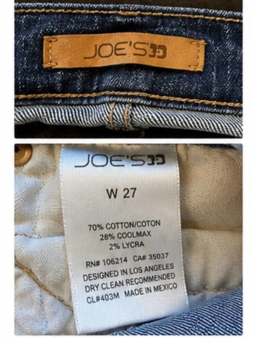 Joe’s Jeans Women’s Size 27 Coolmax Stretch Skinny Jeans Medium Wash